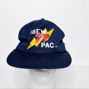 Vintage Ibew 77 PAC Electric Company Cap Hat Blue Lightening Bolt Made in USA